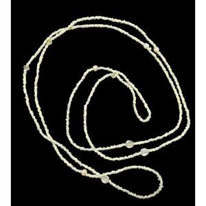 Simple Casual Cream Glass Beaded Necklace